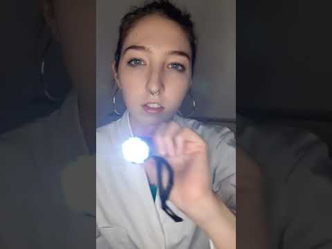 ASMR 1 minute tingles | doctor checks your eyes (light triggers)