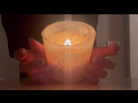 ASMR Tapping and Scratching on Crackling Candle