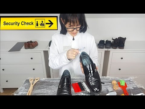 Professional Shoe Pat down *special airport area for shoe inspection* ASMR