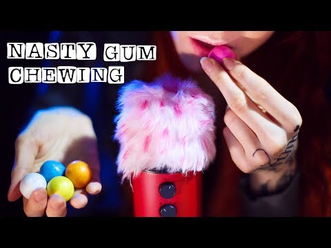 🍬 ASMR - INTENSE BUBBLEGUM CHEWING 🍬 Nasty, tingly, wet chewing sounds ❗ NASTY SOUND WARNING ❗