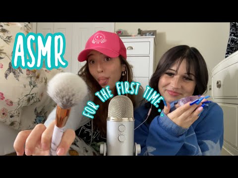 ASMR my friend TRIES asmr for the first time (relaxing)