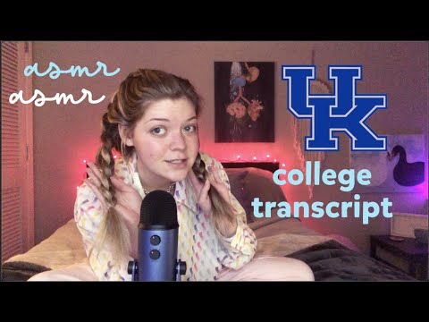 asmr pure whispering ~ reading you my college transcript (the classes I took) + my double major