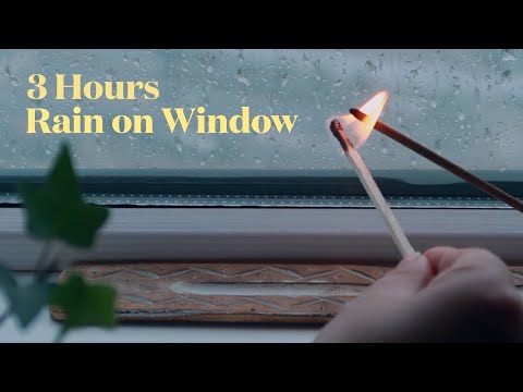 ASMR 3 Hours Gentle Rain Sounds on WindowㅣStudy and Relaxation