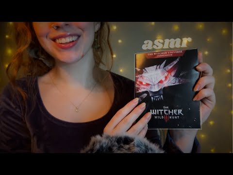 ASMR • Reading You to Sleep 😴 The Witcher Universe Compendium (whispers, mouth sounds, book noises)