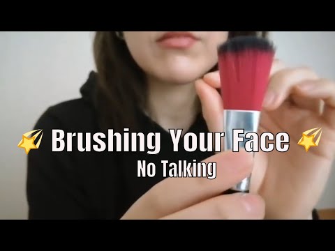 ⭐ASMR - Brushing your Face to Relax you Untill you Fall Asleep - No Talking