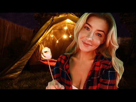 ASMR CAMPING WITH YOU 🔥 Campfire Ambience For Sleep