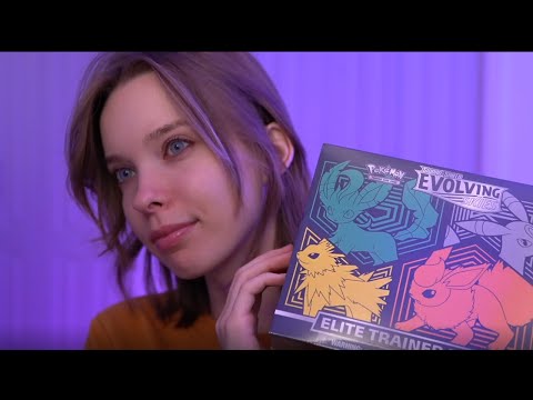 ASMR | Tracing, Repeating, and Tapping Pokémon Cards | Evolving Skies Collection