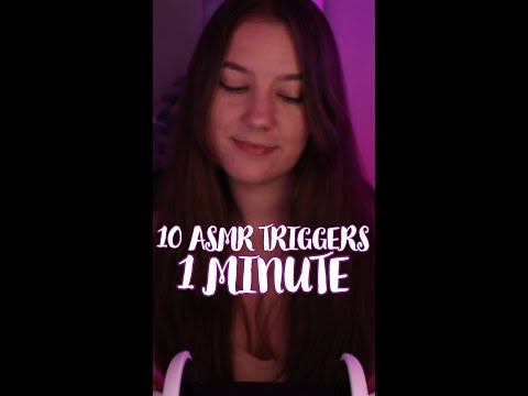 ASMR 10 TRIGGERS IN 1 MINUTE ✨ FAST TINGLES ✨ #shorts