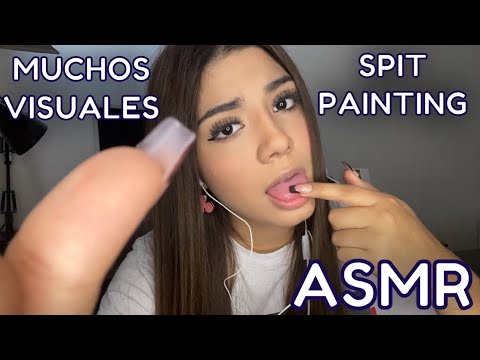 ASMR ESPAÑOL / SPIT PAINTING INTENSO + MOUTH SOUNDS + VISUALES