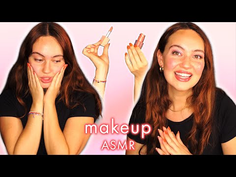 ASMR doing my makeup while you fall asleep, sparkling natural look with soft & gentle whispers