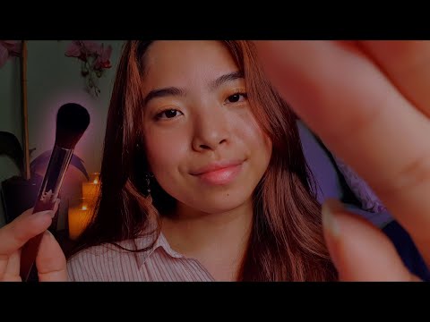 ASMR To Comfort & Relax You 🌸 Gentle Face Touching & Face Brushing (Layered Sounds)