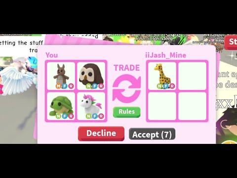 Trading in roblox adopt me (I might get my dream pet)