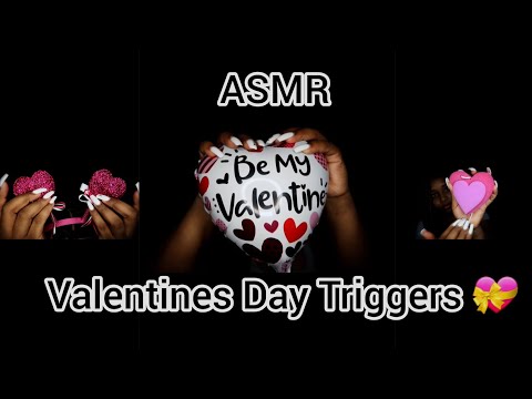 [ASMR] Scratching,Tapping, Rubbing, & Noming on Random Valentine's Day Items 💝
