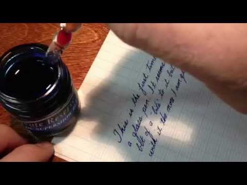 Writing With a Glass Dip Pen - ASMR