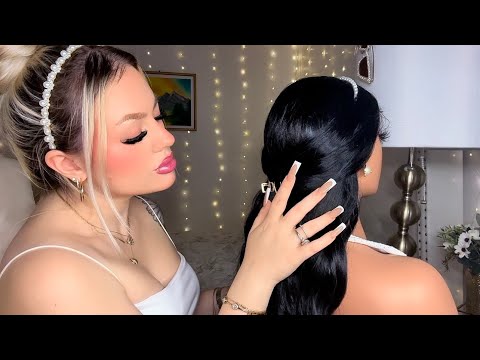 ASMR Bestie Pampers You | Gentle Scalp Scratching, Gum chewing, Personal Attention + Layered Sounds