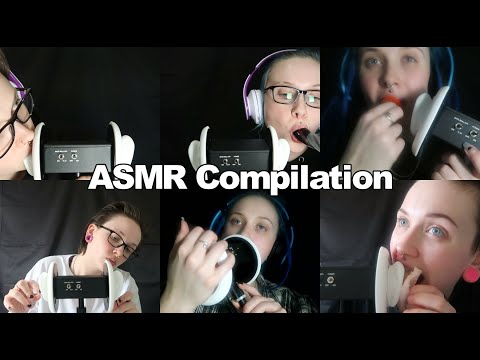 ASMR Binaural MASH UP COMPILATION [Ear Eating, Biting, Tapping, Popsicle, Ring Pop] 💍
