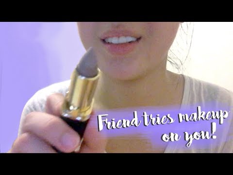ASMR Friend tests makeup on you!💄| tapping, soft whispering