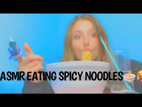 ASMR~eating spicy noodles fail🥵🍜(eating and mouth sounds)