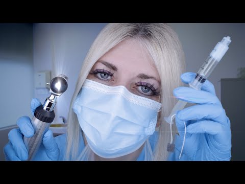 ASMR Ear Exam and Taking Hearing Aid Impressions - Deep Ear Sounds - Crackling, Otoscope, Gloves