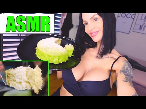 ASMR Marzipan Cream CAKE Eating SOUNDS - MUKBANG Eating Show 🤩 Happy Amy 🍰