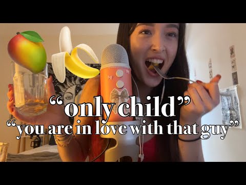 asmr eating fruit and reading your assumptions about me