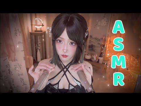 ASMR Sweet Night with Girlfriend ( Blowing , whisper & Kiss You Relax )
