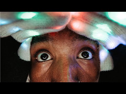 ASMR | ** REPEATING MY INTRO OVER 200,000 TIMES WITH GLOWING GLOVES! ** RARE MOUTH SOUNDS