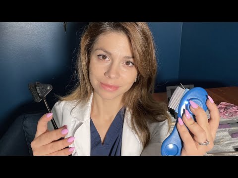 ASMR Cranial Nerve Exam, Scalp & Skin Exam (Personal Attention & Crinkly Coat) Doctor Check Up