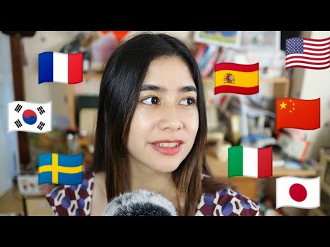 ASMR in 8 different languages 🥰 (whispering)