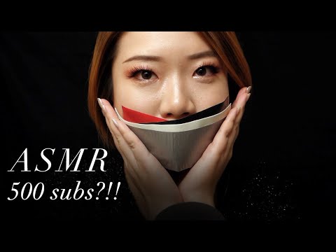 ASMR Ultimate Mouth Tape Triggers No Talking / Thanks for 500 Subs!