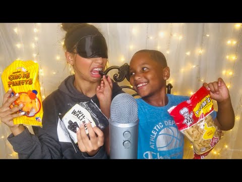 ASMR: || 🍬 GUESS the CANDY W/ A 7 YEAR OLD 🍭 || ( PART 1)