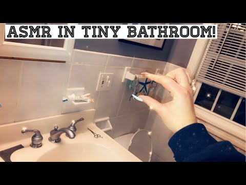 ASMR | Tapping & scratching throughout tiny bathroom ✨