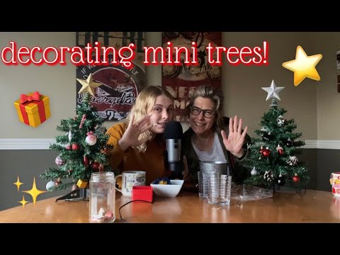 ASMR│decorating mini Christmas trees with my mom! 🎄🎁