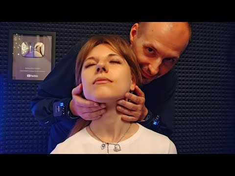 A close, sensual and personal ASMR face and head massage