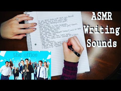 ASMR | Writing Sounds From "The Office" Show Script | No Talking