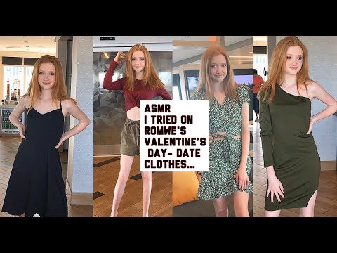 [ASMR] I Tried On ROMWE’s Valentines Day - Date Clothes...