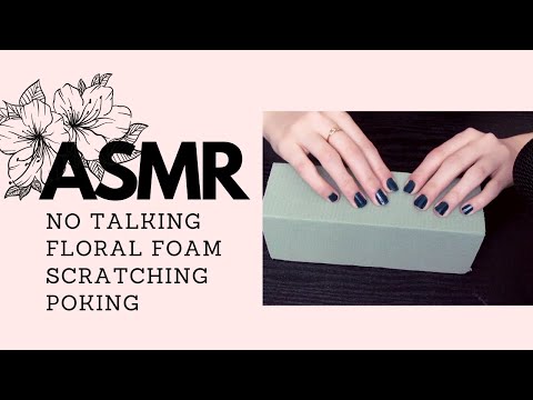 ASMR | Scratching and Poking Floral Foam (No Talking)