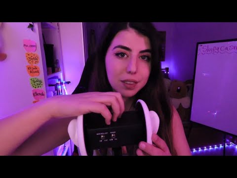 ASMR Gentle Tingles ♡ Inaudible Ramble + Mouth Sound (With Ear To Ear Attention)
