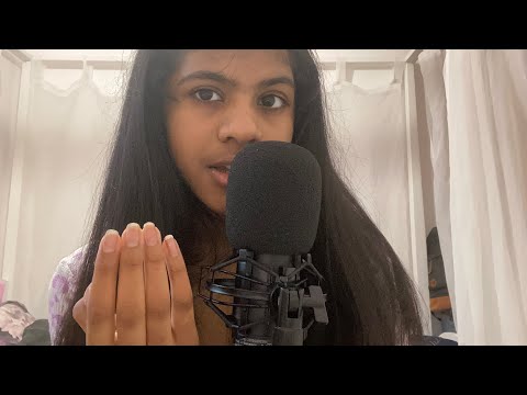 ASMR slight nail tapping and subtle mouth sounds ~