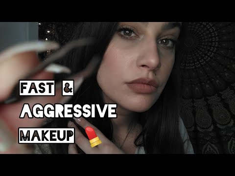 ASMR Fast & Aggressive Makeup Application // Unpredictable [Lofi]
