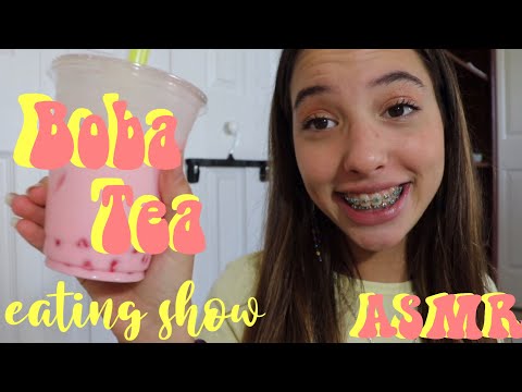 ASMR Boba Tea Eating Show 💓