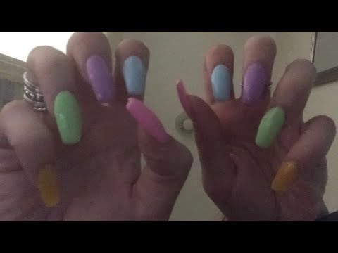 asmr | with my ACRYLICS! tapping nail on nail, camera, table. gr0000vy stuff dawg😼