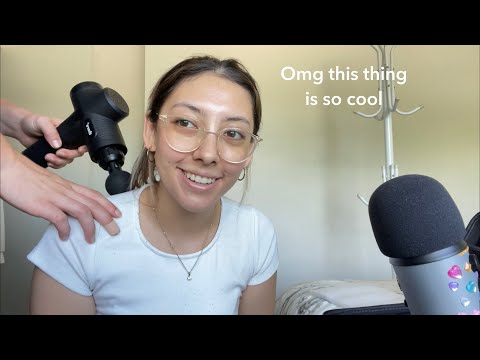 ASMR Unboxing My Massage Gun lol | Whispered (tapping and scratching)