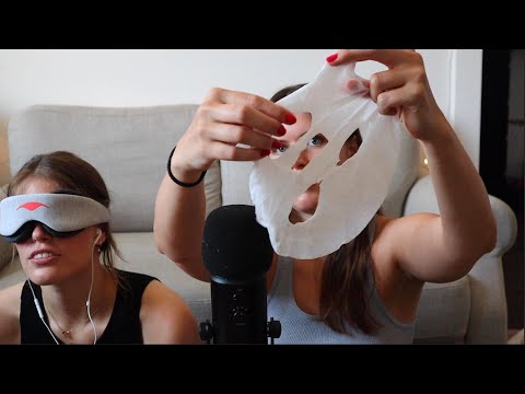 Trying to give each other ASMR - blindfold edition