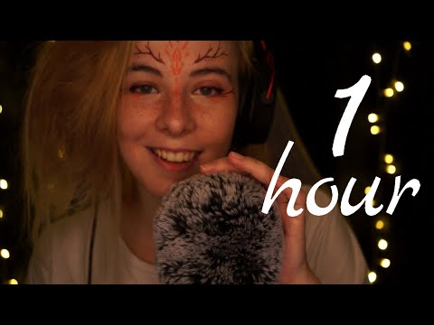 ASMR | 1h fluffy mic & mic blowing for side sleepers - wind, rain, no talking, ambience, mono