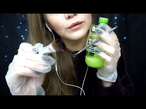 ASMR | Skin Cleaning | Dermatologist Role Play | Very Up-Close | Inaudible | Semi Inaudible