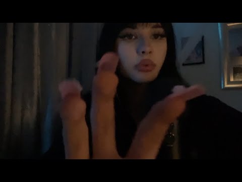 ASMR | emo scratches your face with long nails (hangout)