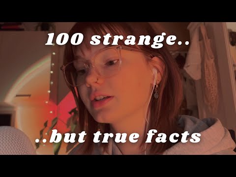 ASMR reading 100 strange but true facts (pure whisper)