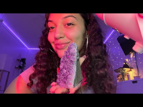 ASMR~ fast and aggressive tapping and scratching on purple triggers 💜