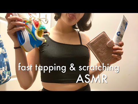 ASMR | fast tapping & scratching with short nails | ASMRbyJ